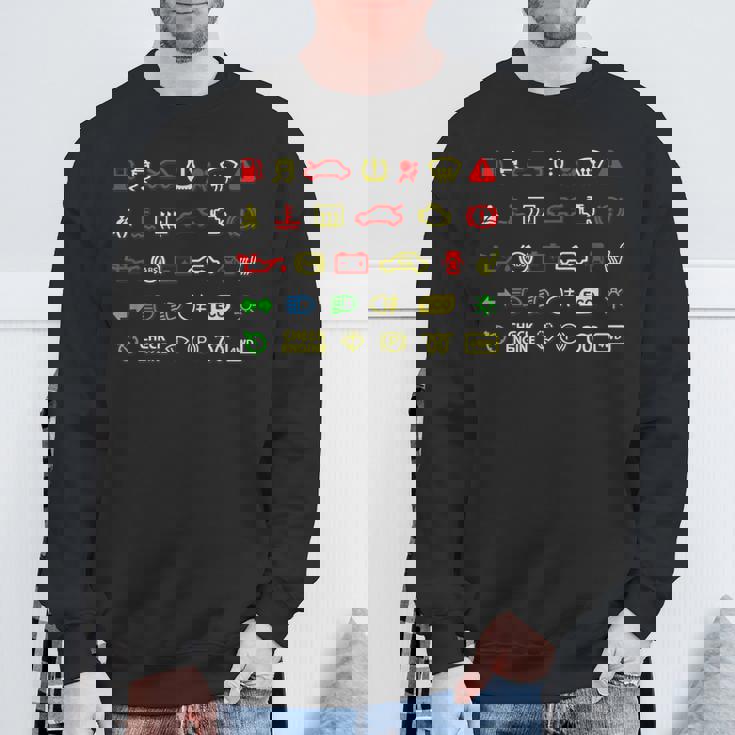 ダッシュボードインジケーターライト 面白い スウェットシャツ 高齢者への贈り物