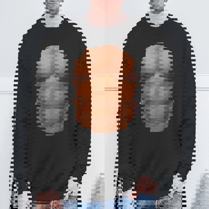 チェスト 6パック 筋肉 ボディービルダー 腹筋 ジム 面白いプレゼント スウェットシャツ 高齢者への贈り物