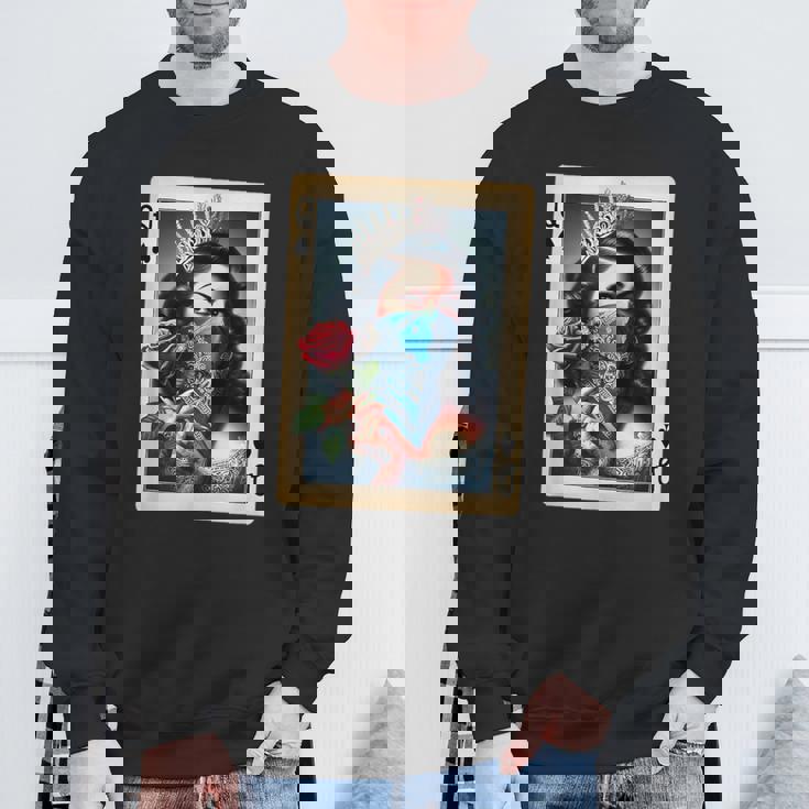 チカーナ レイナ チカーノ シャツ チョロ クイーン かわいい レトロ ローライダー スウェットシャツ 高齢者への贈り物