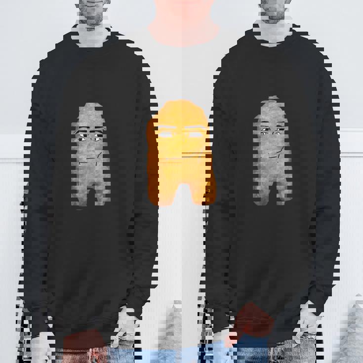 チキンナゲットマンフェイスカウボーイミーム スウェットシャツ 高齢者への贈り物