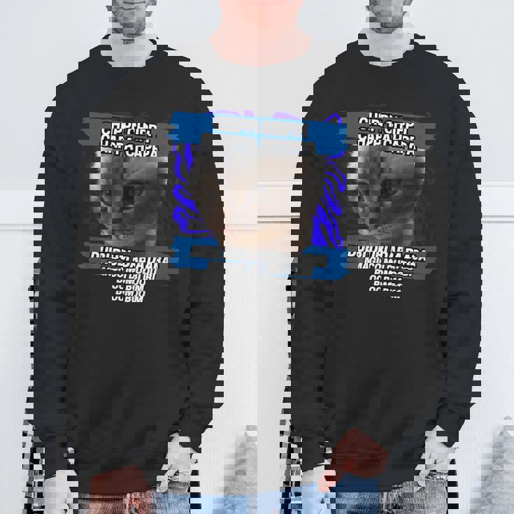 チッピ チッピ チャッパ チャッパ 踊る猫 ミーム スウェットシャツ 高齢者への贈り物