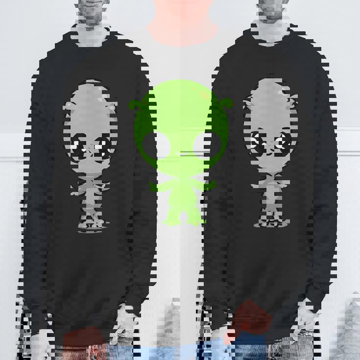 チビ カワイイ エイリアン Ufo 宇宙人 スウェットシャツ 高齢者への贈り物