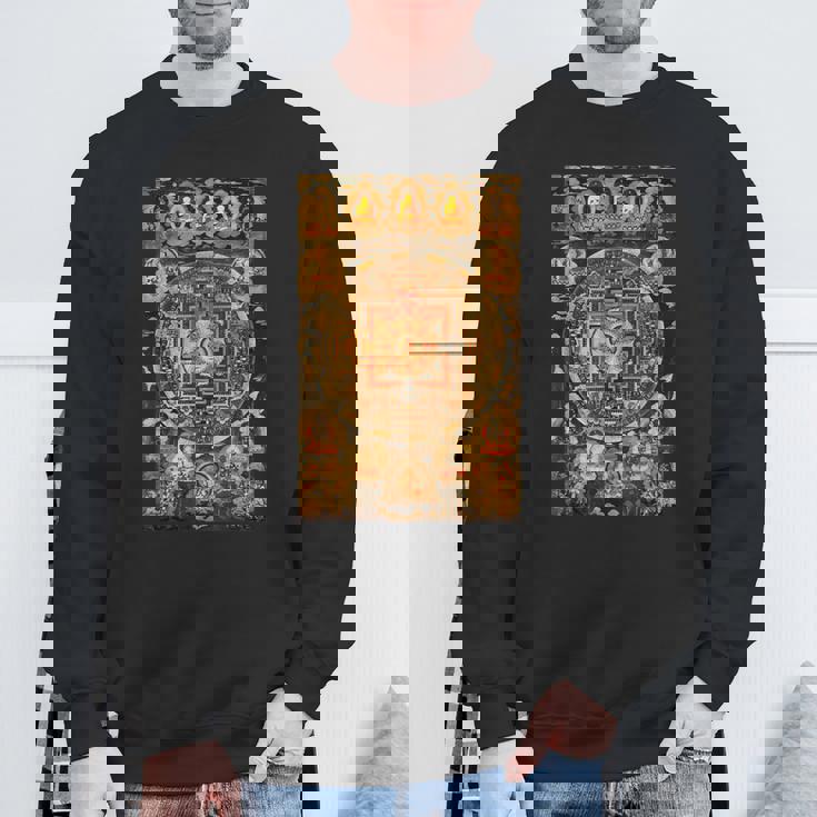 チベット曼荼羅 仏教 スピリチュアル タンカ 芸術 仏教 スウェットシャツ 高齢者への贈り物