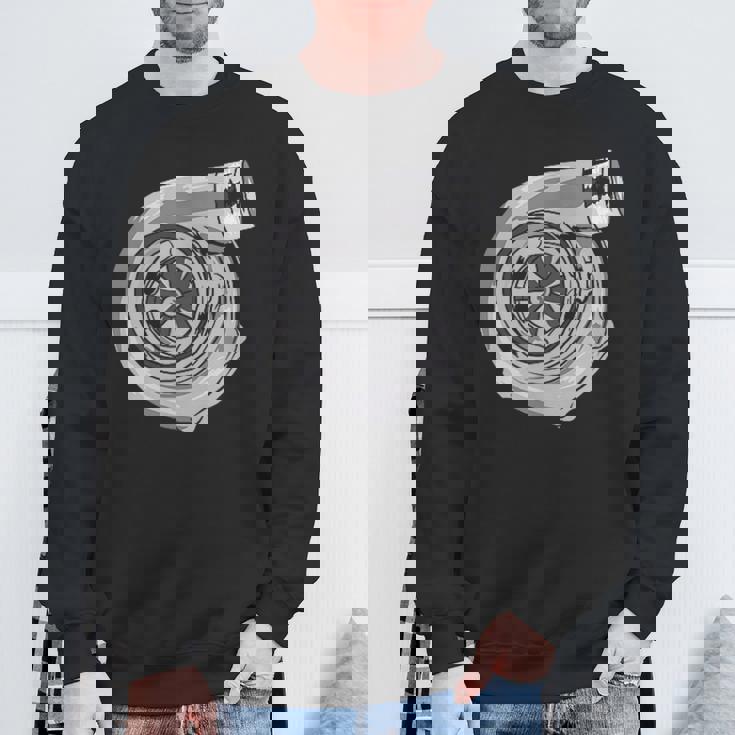 チューニング ターボチャージャー モータースポーツ 車好き 車 ターボ エンジン スウェットシャツ 高齢者への贈り物