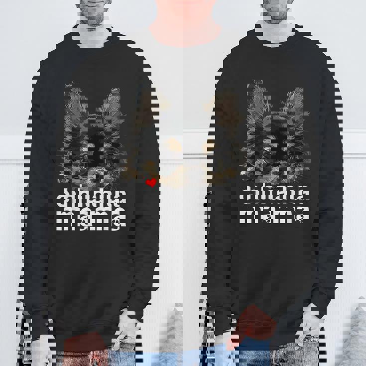 チワワ ママ チワワ 長髪 ママ ママ チワワ 犬 スウェットシャツ 高齢者への贈り物