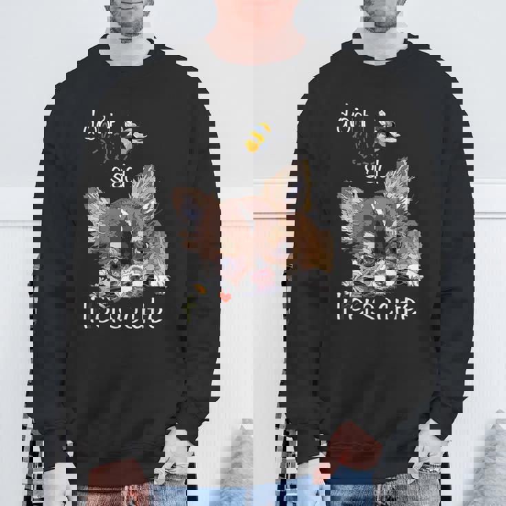 チワワ ロングヘア チワワ ロングヘア 子犬 犬好き スウェットシャツ 高齢者への贈り物