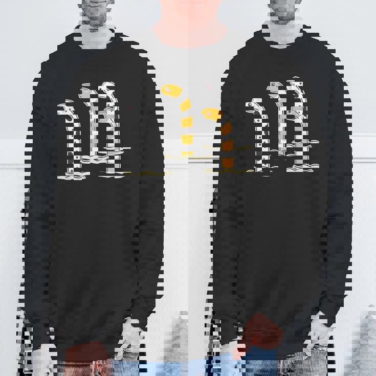 チンアナゴ & ニシキアナゴ【どうぶつフレンズ】水族館の生き物 かわいい 面白 動物 イラスト スウェットシャツ 高齢者への贈り物