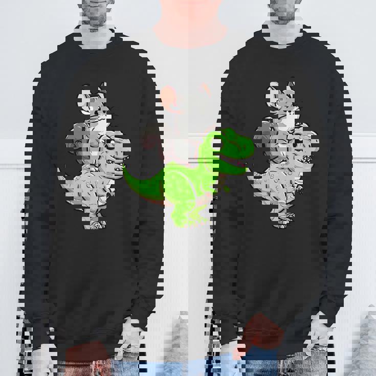 チンチラ T-Rex 恐竜 ペット おもしろい ティラノサウルス スウェットシャツ 高齢者への贈り物