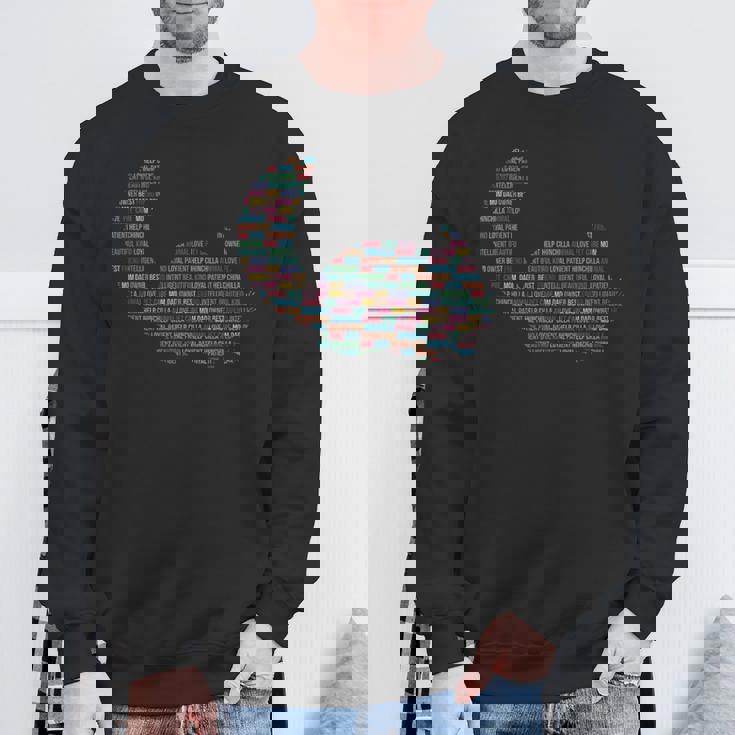 チンチラ愛好家へのチンチラの言葉のギフト チンチラ スウェットシャツ 高齢者への贈り物