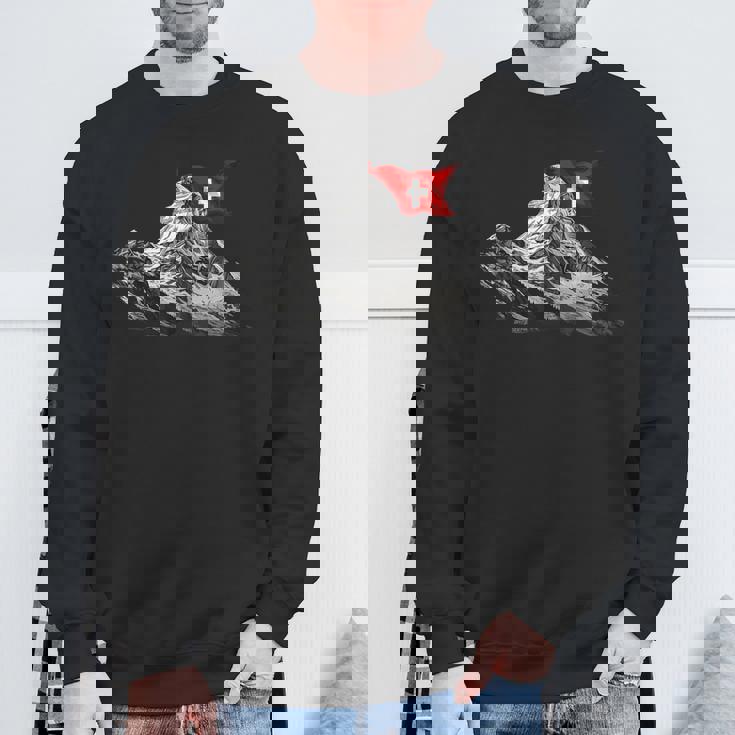 ツェルマットのマッターホルン スイス アルプス山脈 スウェットシャツ 高齢者への贈り物