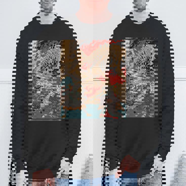 ティラノサウルス浮世絵 スウェットシャツ 高齢者への贈り物