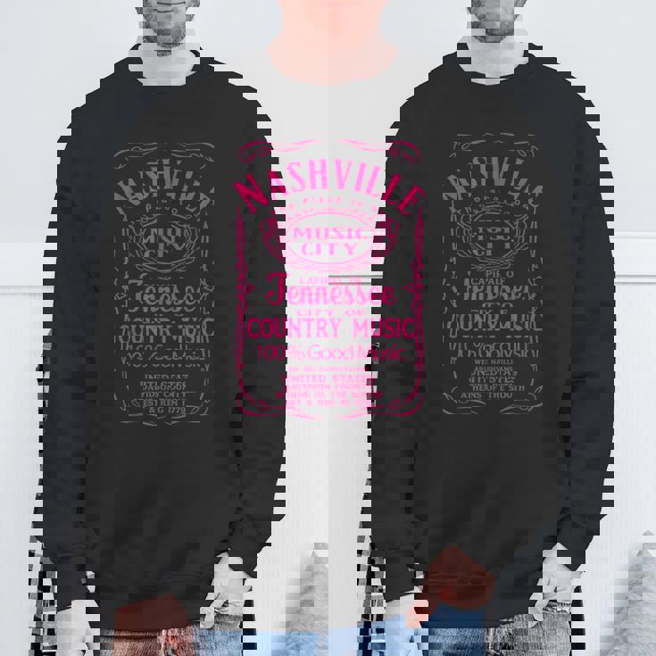 テネシー州ナッシュビルグッドカントリーウエスタンミュージックシティの衣装 スウェットシャツ 高齢者への贈り物