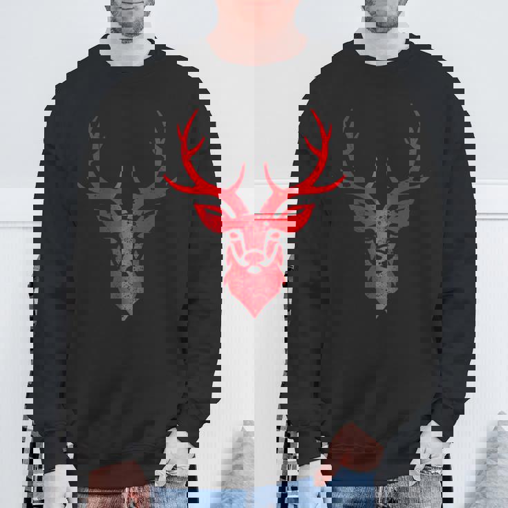 ディア シャレー アントラーズ レトロ スタッグ アントラーズ ヴィンテージ お土産 スウェットシャツ 高齢者への贈り物