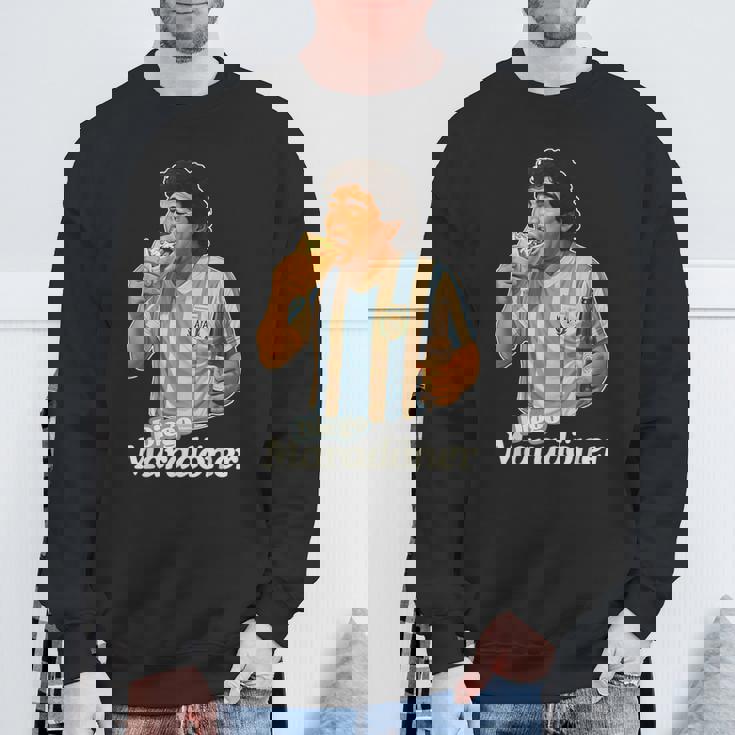 ディエゴ・マラドーナー X デリシャス ドニ ミーム ドナー ケバブ好き スウェットシャツ 高齢者への贈り物