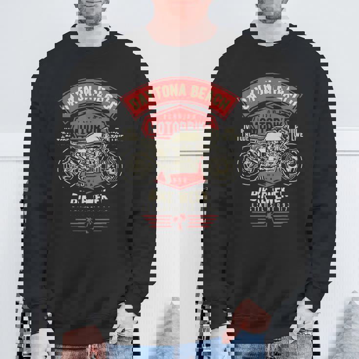 デイトナ ビーチバイクウィーク レトロバイクデザイン スウェットシャツ 高齢者への贈り物