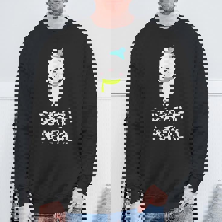 デスメタル ホッキョクグマ Cute Polar Bear Metalhead Death Metal スウェットシャツ 高齢者への贈り物