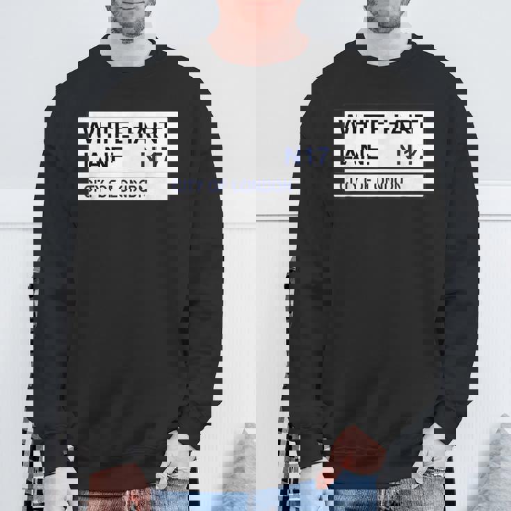 トッテナム フットボールチーム ホワイト ハートレーン ストリートサイン スウェットシャツ 高齢者への贈り物