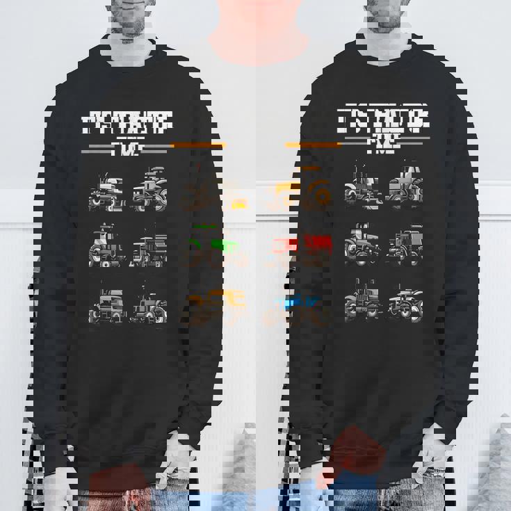 トラクター タイム 農業 男の子 キッズ 農家 農業 トラクター スウェットシャツ 高齢者への贈り物