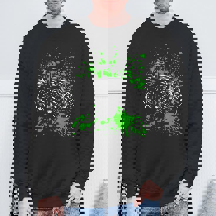 トラクターシャツ レトロトラクターtシャツ ビンテージファーマーギフト スウェットシャツ 高齢者への贈り物