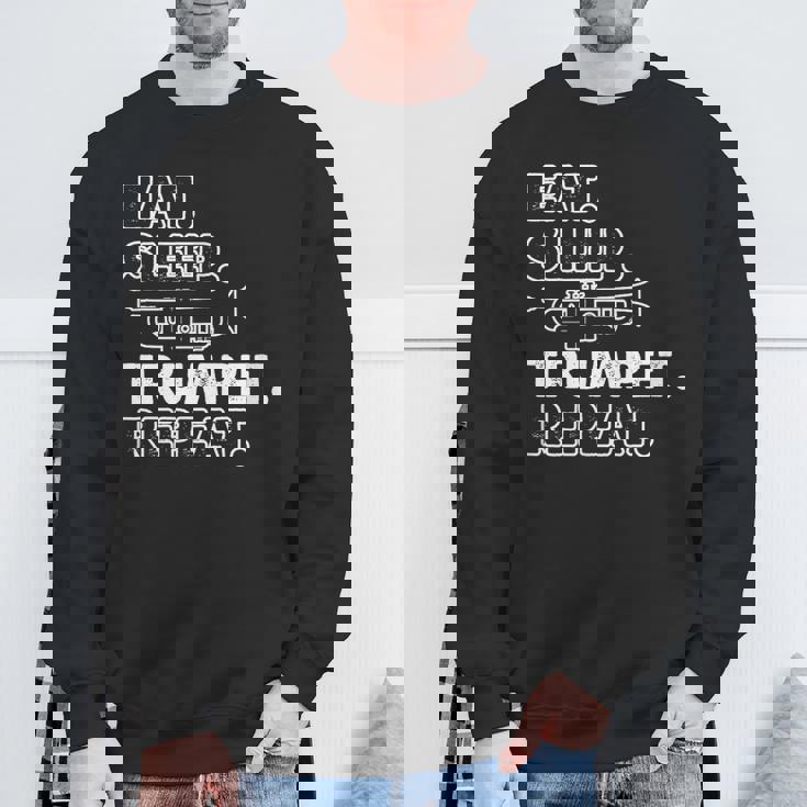 トランペッターのための面白いトランペット格言モチーフ スウェットシャツ 高齢者への贈り物