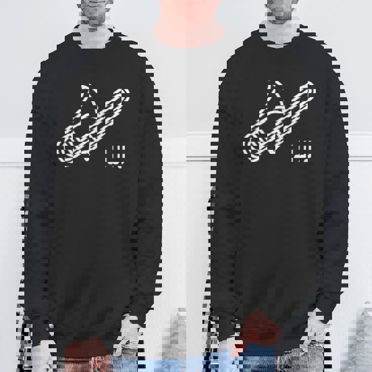 トロンボーン 音符 楽譜 音楽 楽器 スウェットシャツ 高齢者への贈り物