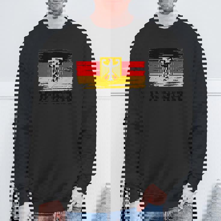 ドイツ退役軍人tシャツ イーグルとフラッグ – 愛国的なゲルマ スウェットシャツ 高齢者への贈り物