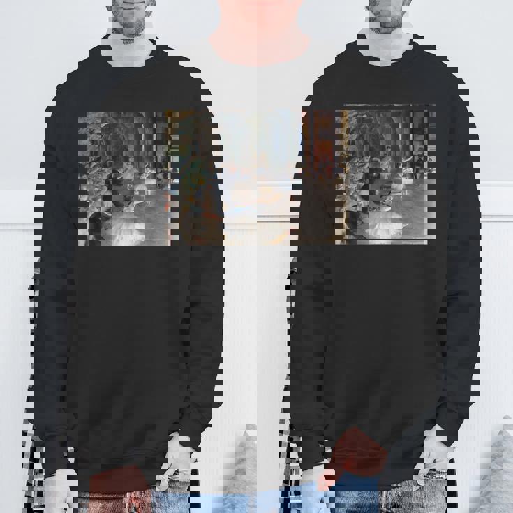 ドガ 舞台上でのリハーサル 現代美術 絵画 スウェットシャツ 高齢者への贈り物