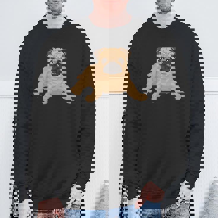 ドッグパグ ドッグモチーフ 犬好きへのギフト パグ スウェットシャツ 高齢者への贈り物