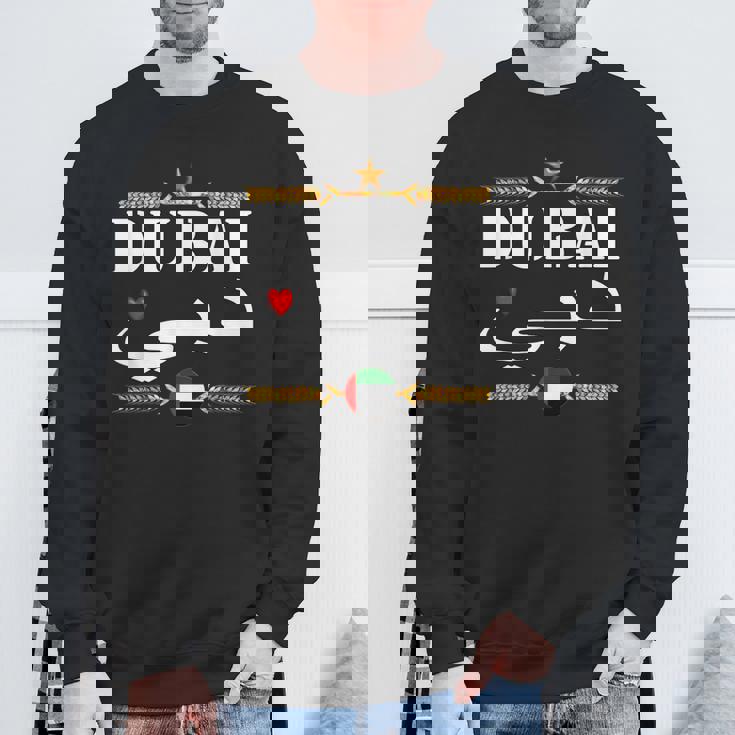 ドバイ アラブ首長国連邦Uaeお土産 おもしろ ラブ ドバイ スウェットシャツ 高齢者への贈り物