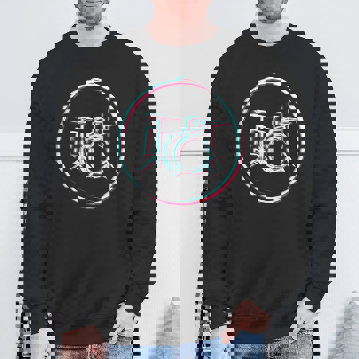 ドラミングドラマー ドラムセット スウェットシャツ 高齢者への贈り物