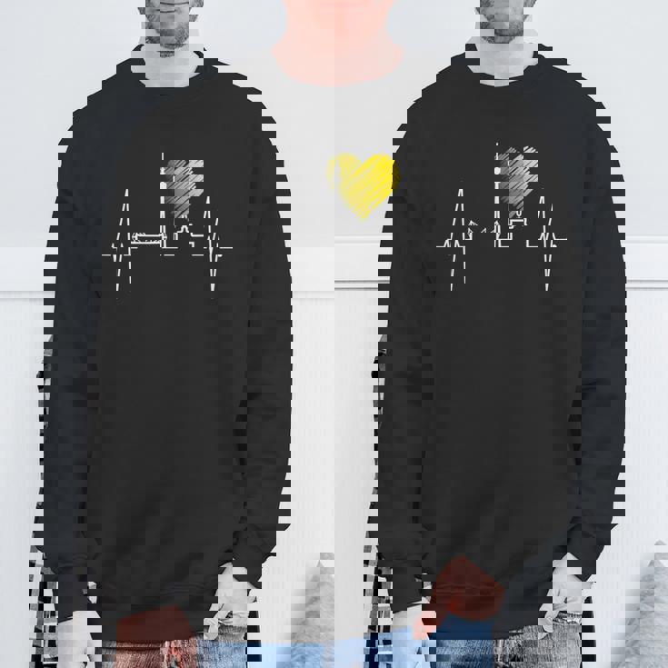 ドルトムント スカイライン ハートビート ルールポット ドイツ アイラブドルトムント I Love Dortmund スウェットシャツ 高齢者への贈り物