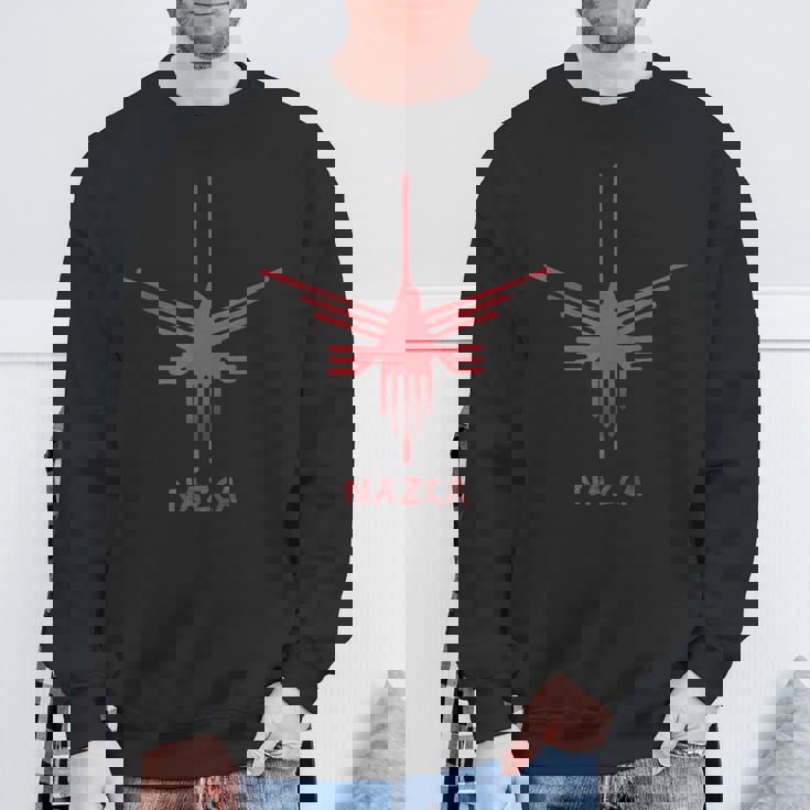 ナスカ ライン ペルー ジオグリフ モンキー 宇宙飛行士 ハチドリ レトロ スウェットシャツ 高齢者への贈り物