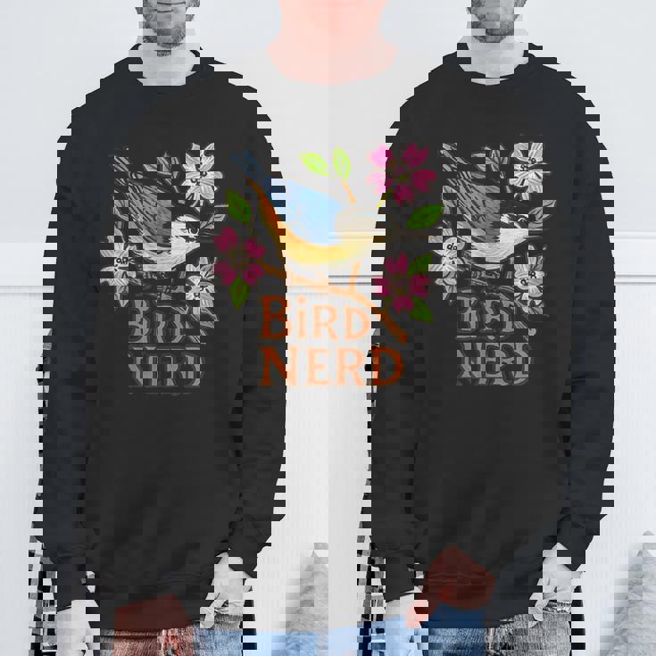ナツハッチ 鳥 オタク ハナミズキ 木 アート スウェットシャツ 高齢者への贈り物