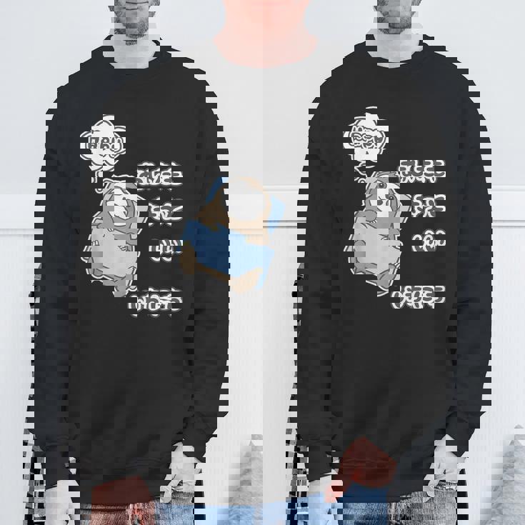 ナマケモノ さん『あしたも きっと いい いちにち』【どうぶつフレンズ】動物園の生き物 イラスト スウェットシャツ 高齢者への贈り物