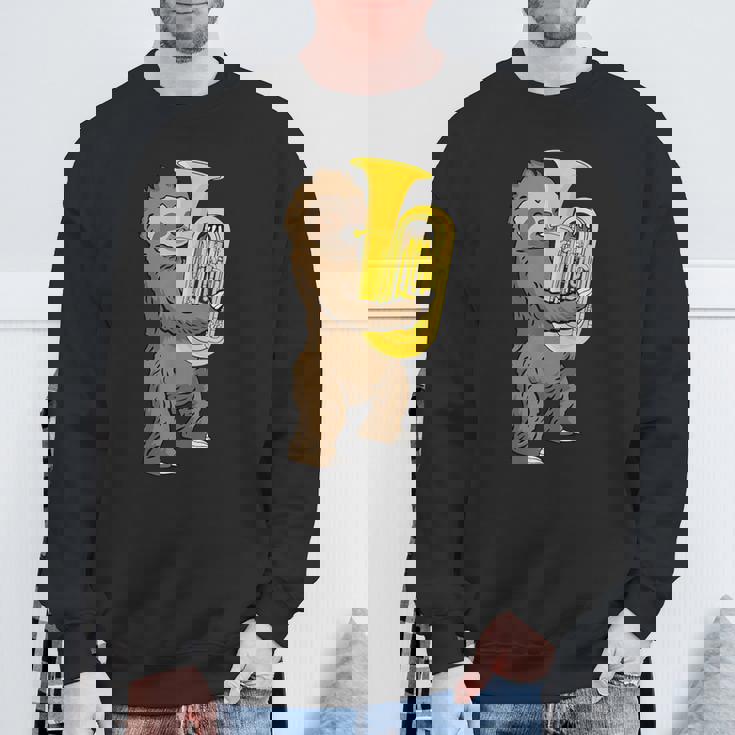 ナマケモノ 恋人 チューバ プレーヤー ミュージック ビッグバンド チューバ スウェットシャツ 高齢者への贈り物