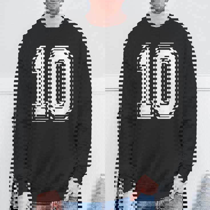 ナンバー10 誕生日ギフト スポーツ選手 チーム番号入りジャージ スウェットシャツ 高齢者への贈り物