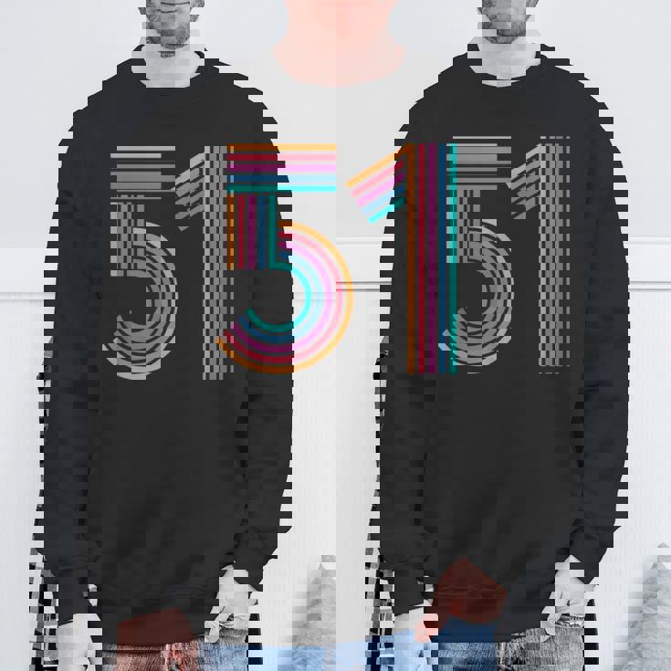 ナンバー51 Fifty-One Anniversary 男女 51歳の誕生日 スウェットシャツ 高齢者への贈り物