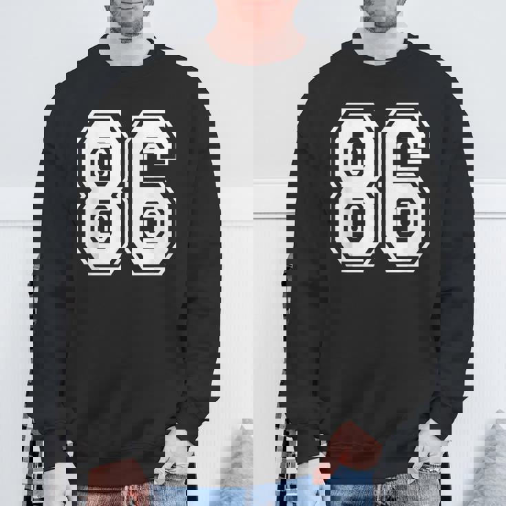 ナンバー86 86歳の誕生日ギフト選手チーム番号入りジャージ スウェットシャツ 高齢者への贈り物