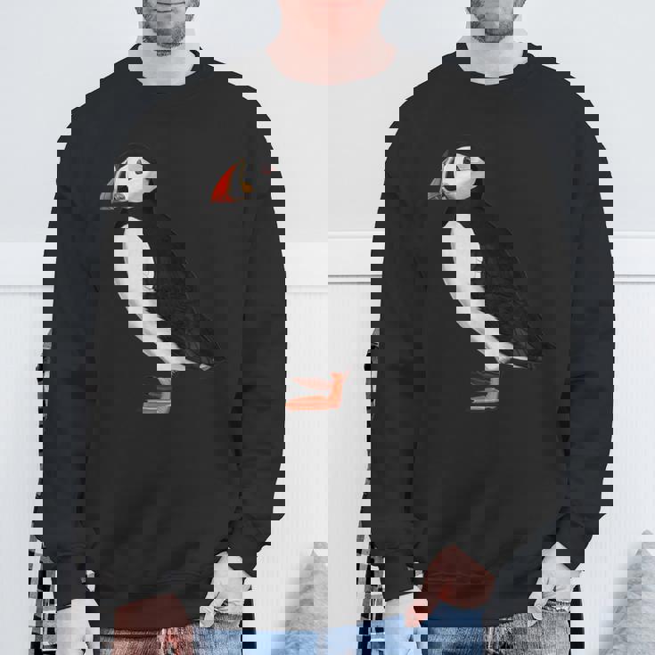 ニシツノメドリ 鳥 動物 図 バードウォッチング 贈り物 鳥類学者 生物学者 自然科学 スウェットシャツ 高齢者への贈り物