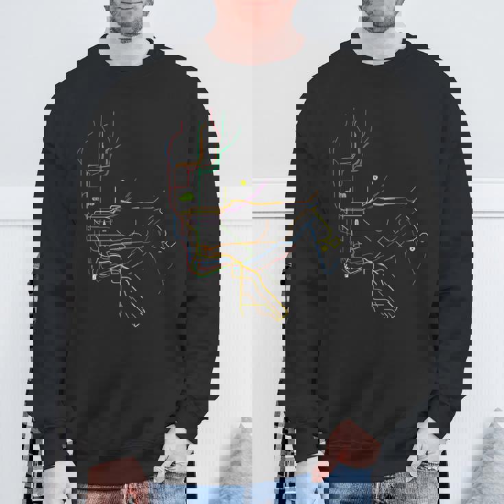 ニューヨーク 路線図 親子ペア キッズ スウェットシャツ 高齢者への贈り物