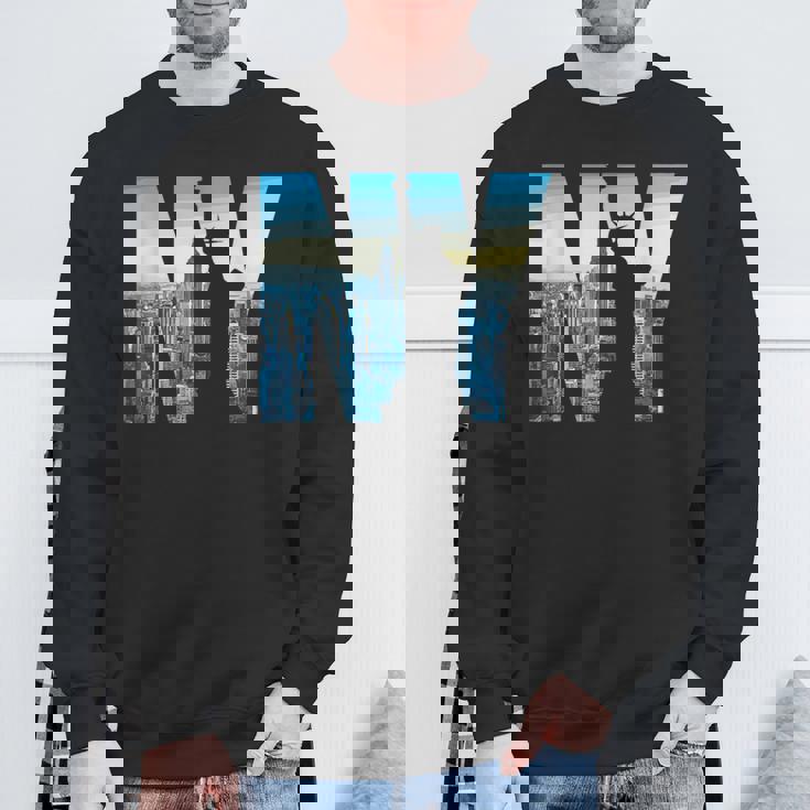 ニューヨーク市のデザインnyc自由の女神アーバン スウェットシャツ 高齢者への贈り物