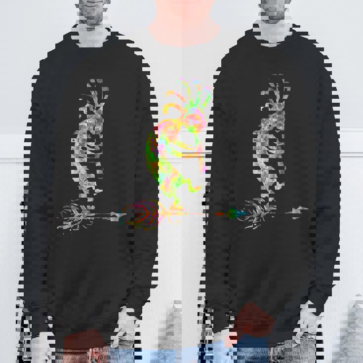 ネイティブアメリカン ココペリ 羽付き 1 ファンファン ファン スウェットシャツ 高齢者への贈り物