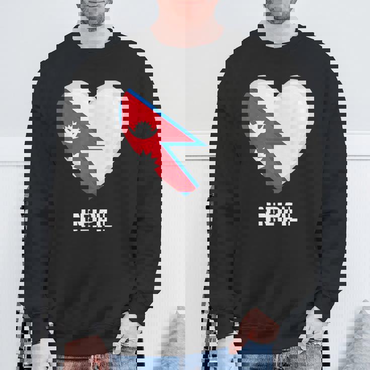 ネパール国旗シャツ スウェットシャツ 高齢者への贈り物