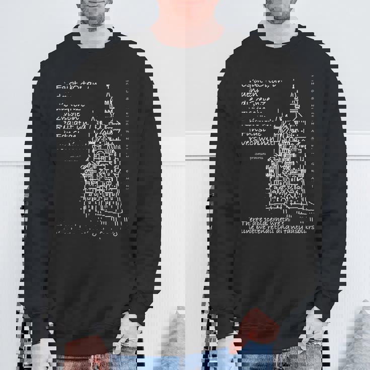 ノイシュヴァンシュタイン城 バイエルン ドイツ ドイツ語 英語 スウェットシャツ 高齢者への贈り物