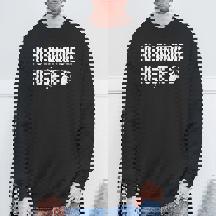 ノーカラオケノーライフ カラオケ好き 歌好き ヒトカラ好き 趣味 カラオケ スウェットシャツ 高齢者への贈り物