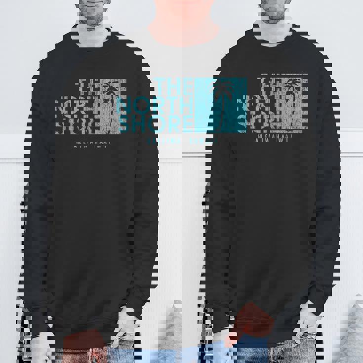 ノースショア ハワイ ヤシの木 ビンテージスタイル スウェットシャツ 高齢者への贈り物