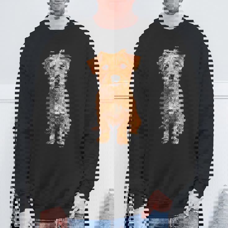 ノーフォークテリア 犬 モチーフ ペット アートワーク ノーフォークテリア スウェットシャツ 高齢者への贈り物