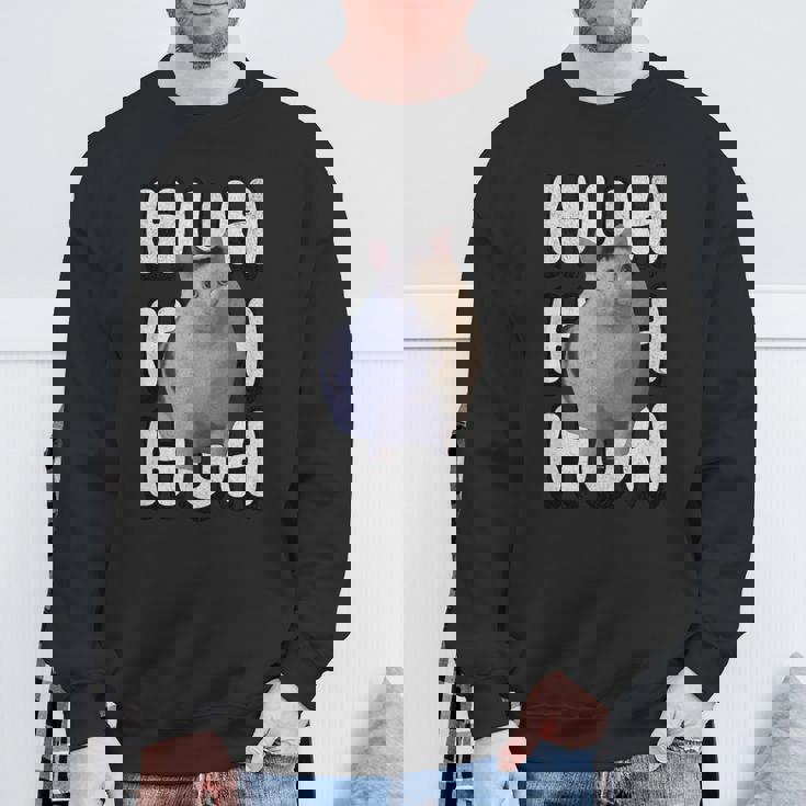 ハァッ 猫ミーム 人気 インターネットミーム Cat Day クリスマス スウェットシャツ 高齢者への贈り物