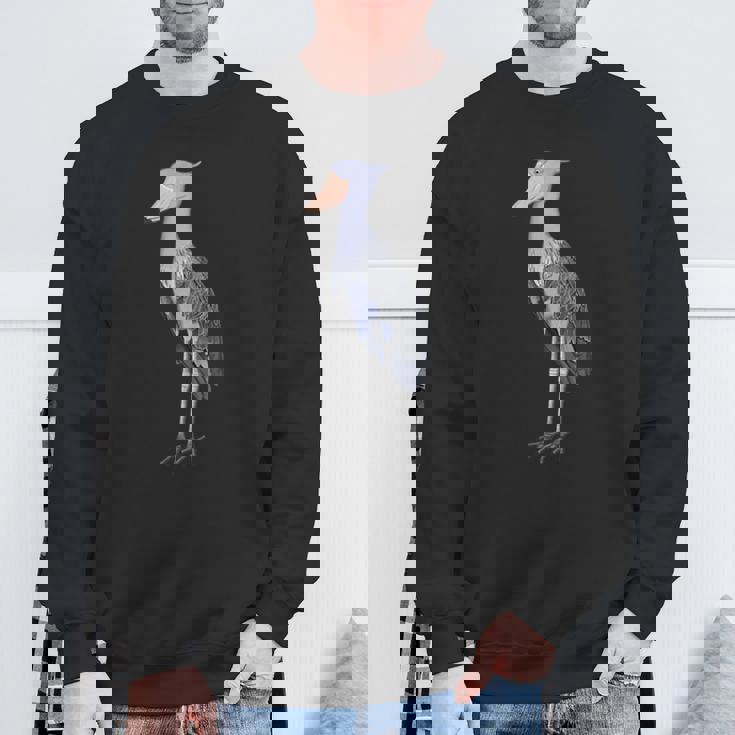 ハシビロコウ 鳥 動物 図 バードウォッチング 贈り物 鳥類学者 生物学者 自然科学 スウェットシャツ 高齢者への贈り物