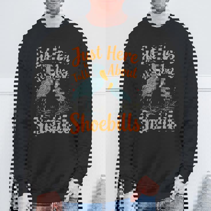 ハシビロコウについて話すだけ スウェットシャツ 高齢者への贈り物